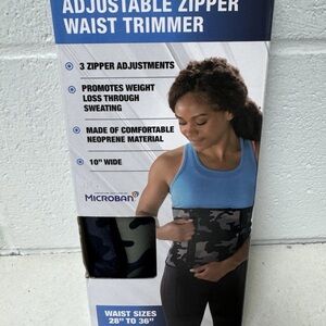 Adjustable Zipper Waist Trimmer - Black and Blue